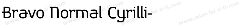 Bravo Normal Cyrilli字体转换